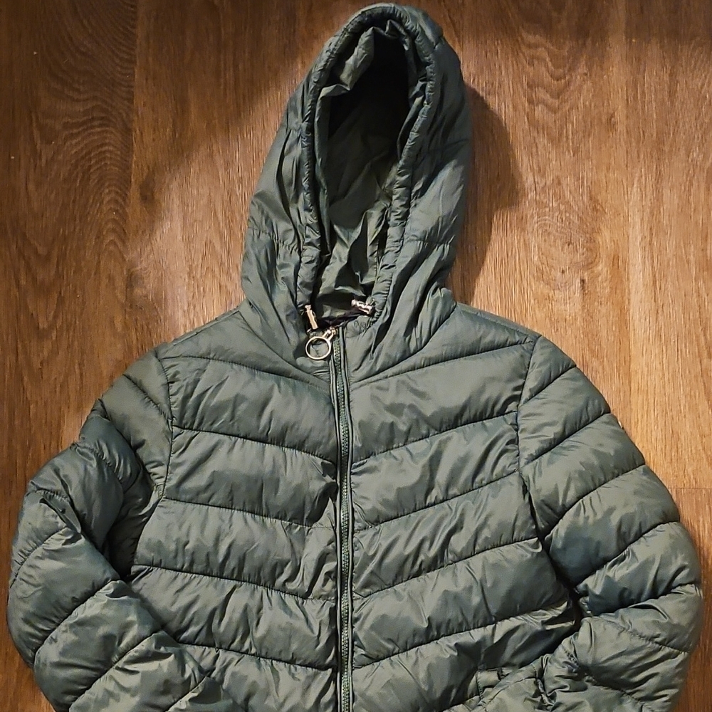 Women's Green Puffer Jacket